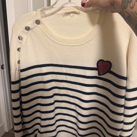 Maje Heart Sweater - Size 3 - Picture 2 of 3